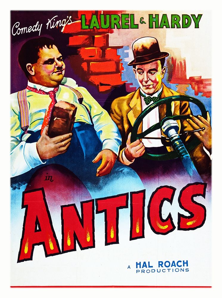Wall Art Painting id:272122, Name: Laurel and Hardy - Antics, Artist: Hollywood Photo Archive