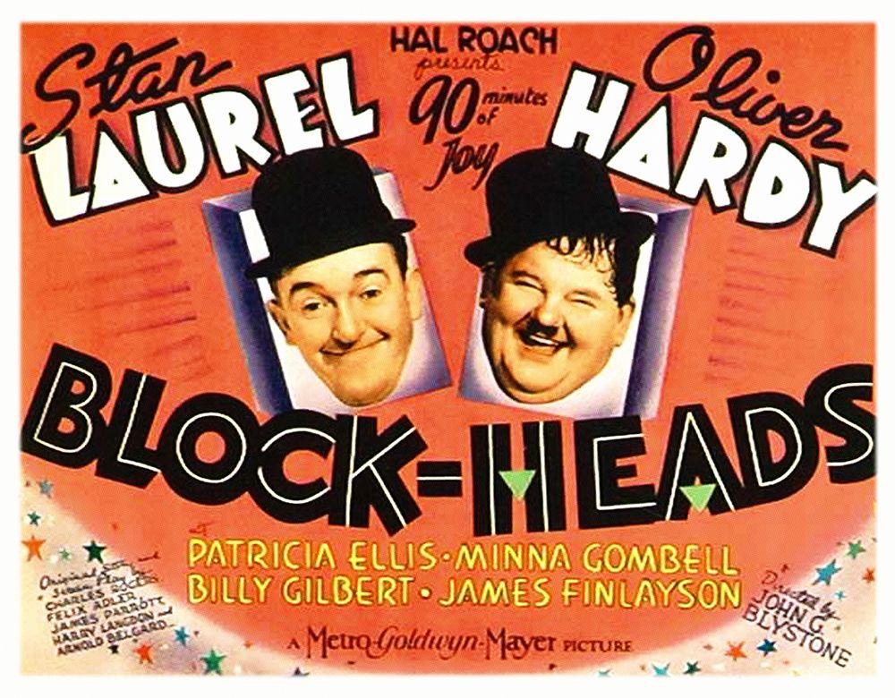 Wall Art Painting id:272126, Name: Laurel and Hardy - Block-Heads, 1938, Artist: Hollywood Photo Archive
