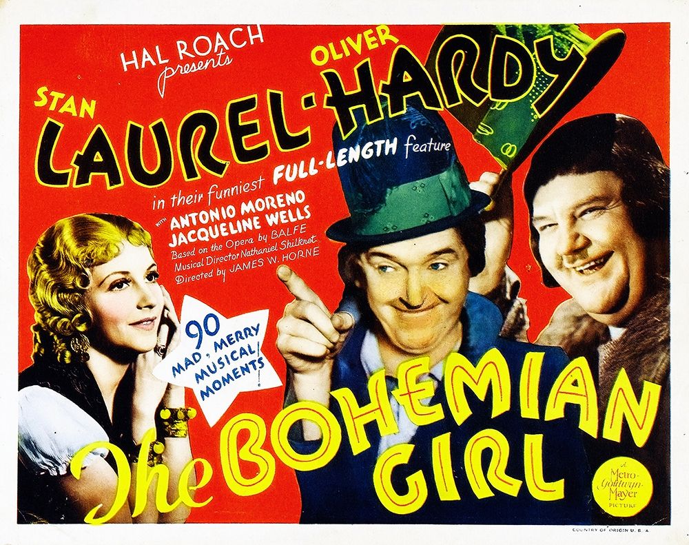 Wall Art Painting id:272127, Name: Laurel and Hardy - Bohemian Girl, 1936, Artist: Hollywood Photo Archive