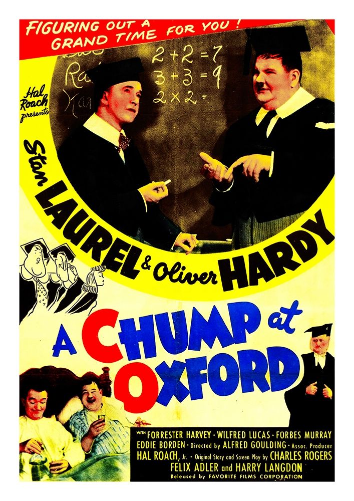 Wall Art Painting id:272129, Name: Laurel and Hardy - Chump at Oxford, 1940, Artist: Hollywood Photo Archive