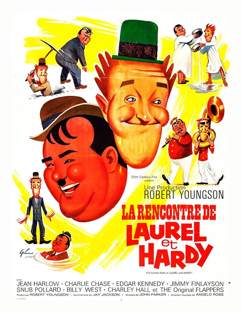 Wall Art Painting id:272132, Name: Laurel and Hardy - French -  Further Perils of Laurel and Hardy, 1931, Artist: Hollywood Photo Archive