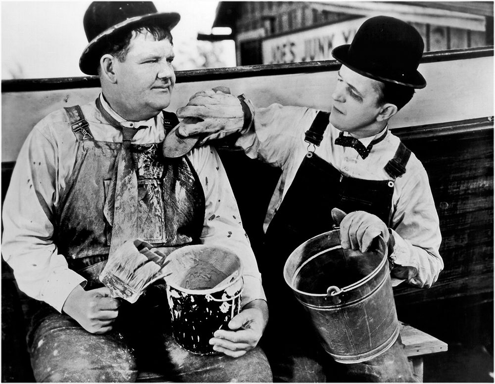Wall Art Painting id:272150, Name: Laurel and Hardy - Towed in a Hole, 1936, Artist: Hollywood Photo Archive