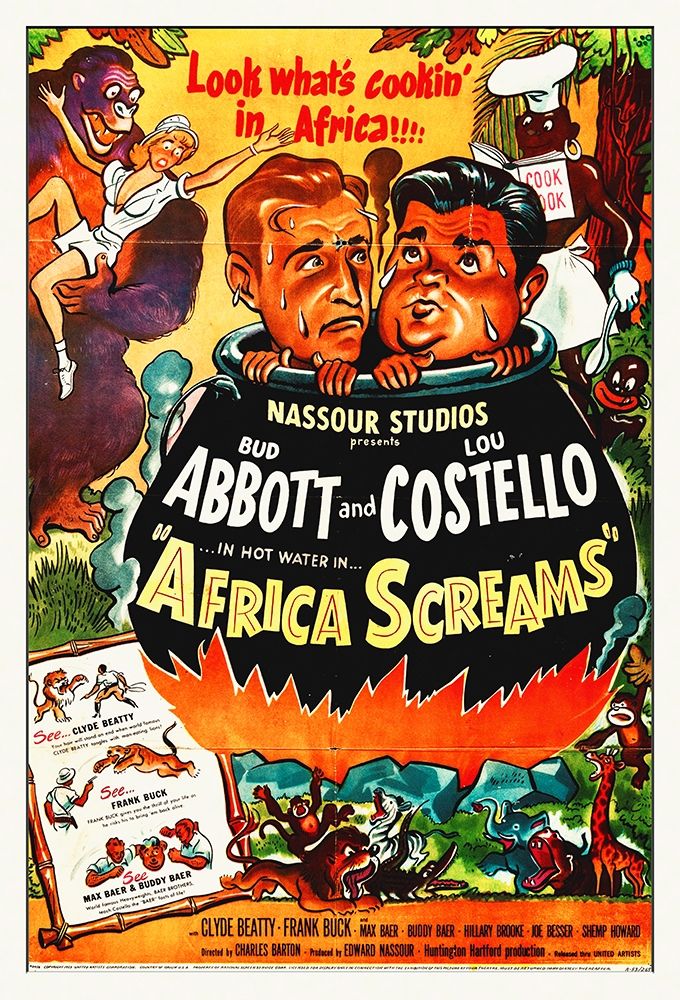 Wall Art Painting id:272259, Name: Abbott and Costello - Africa Screams Horizontal, Artist: Hollywood Photo Archive