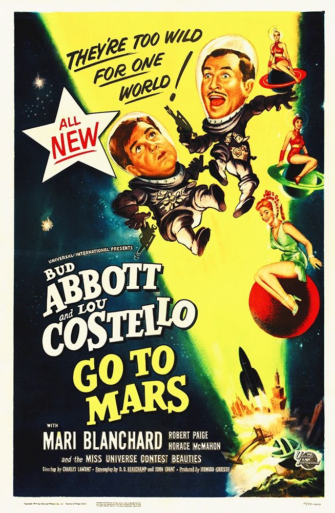 Wall Art Painting id:272275, Name: Abbott and Costello - Go To Mars, Artist: Hollywood Photo Archive