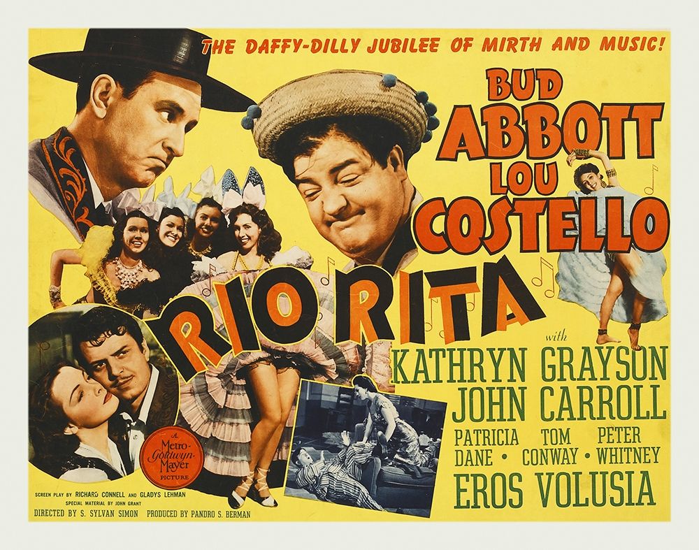 Wall Art Painting id:272325, Name: Abbott and Costello - Rio Rita, Artist: Hollywood Photo Archive
