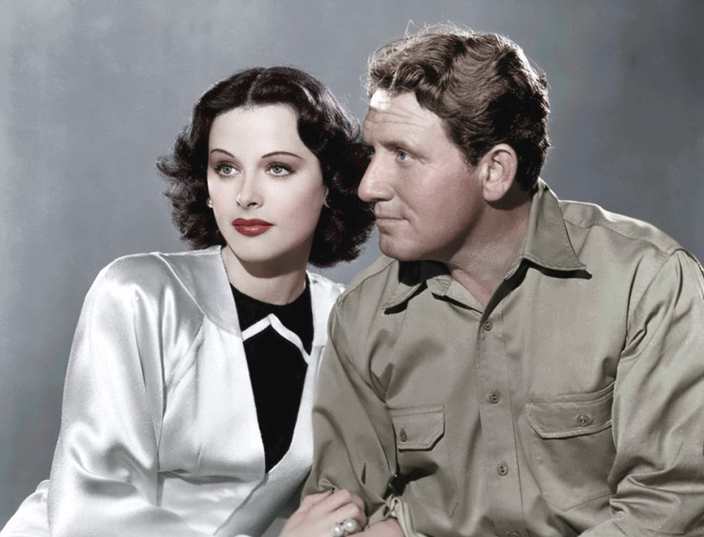 Wall Art Painting id:272938, Name: Spencer Tracy with Hedy Lamarr - Boom Town, Artist: Hollywood Photo Archive
