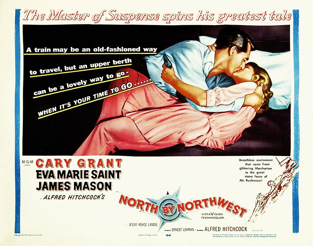 Wall Art Painting id:273481, Name: North by Northwest - Lobby Card, Artist: Hollywood Photo Archive
