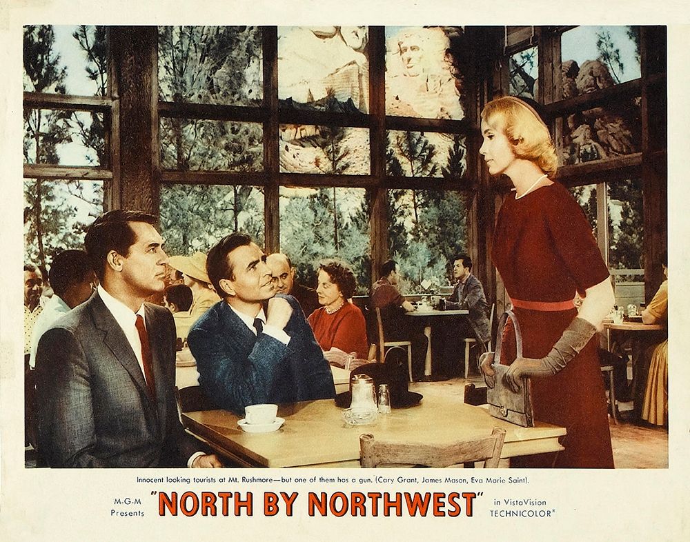 Wall Art Painting id:273490, Name: North by Northwest - Lobby Card, Artist: Hollywood Photo Archive