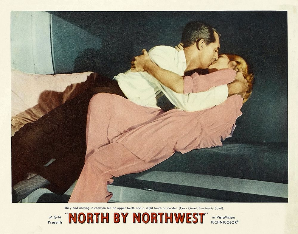 Wall Art Painting id:273494, Name: North by Northwest - Lobby Card, Artist: Hollywood Photo Archive