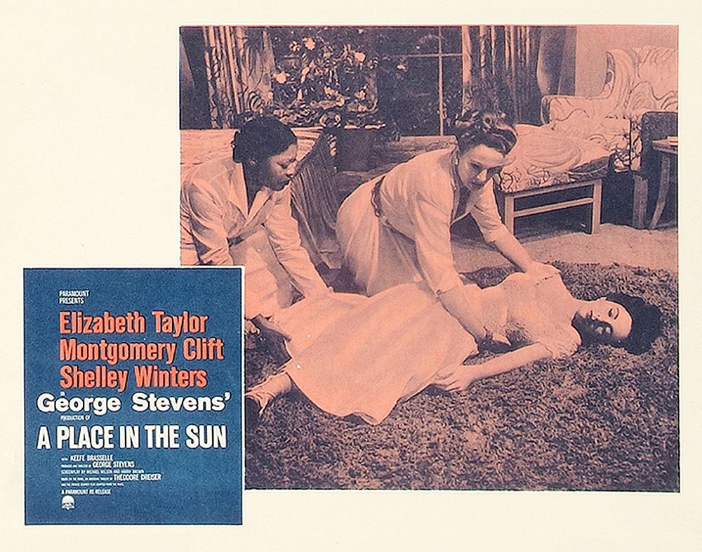 Wall Art Painting id:273565, Name: Elizabeth Taylor - A Place in the Sun - Lobby Card, Artist: Hollywood Photo Archive