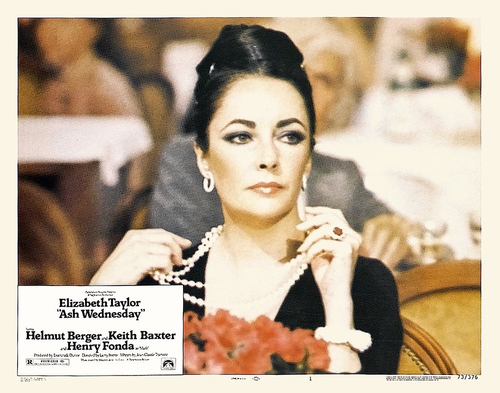 Wall Art Painting id:273578, Name: Elizabeth Taylor - Ash Wednesday - Lobby Card, Artist: Hollywood Photo Archive