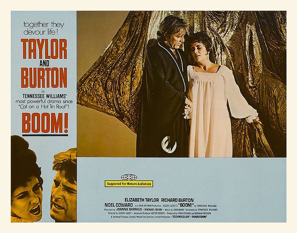 Wall Art Painting id:273580, Name: Elizabeth Taylor - Boom! - Lobby Card, Artist: Hollywood Photo Archive