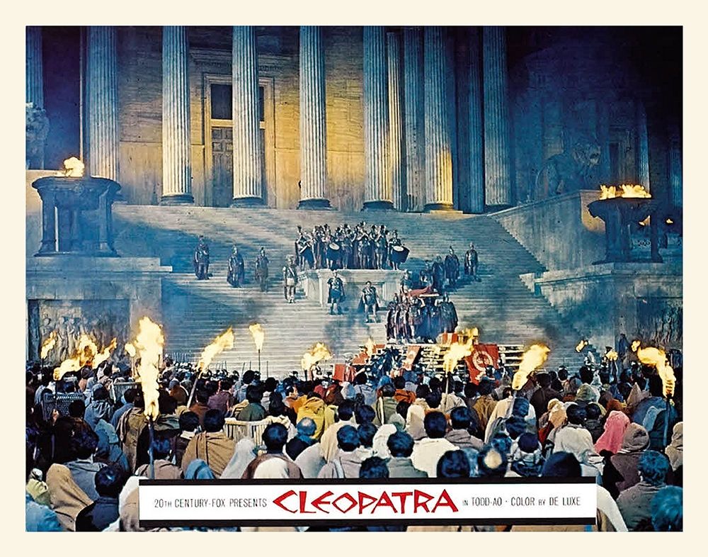 Wall Art Painting id:273612, Name: Elizabeth Taylor - Cleopatra - Lobby Card, Artist: Hollywood Photo Archive