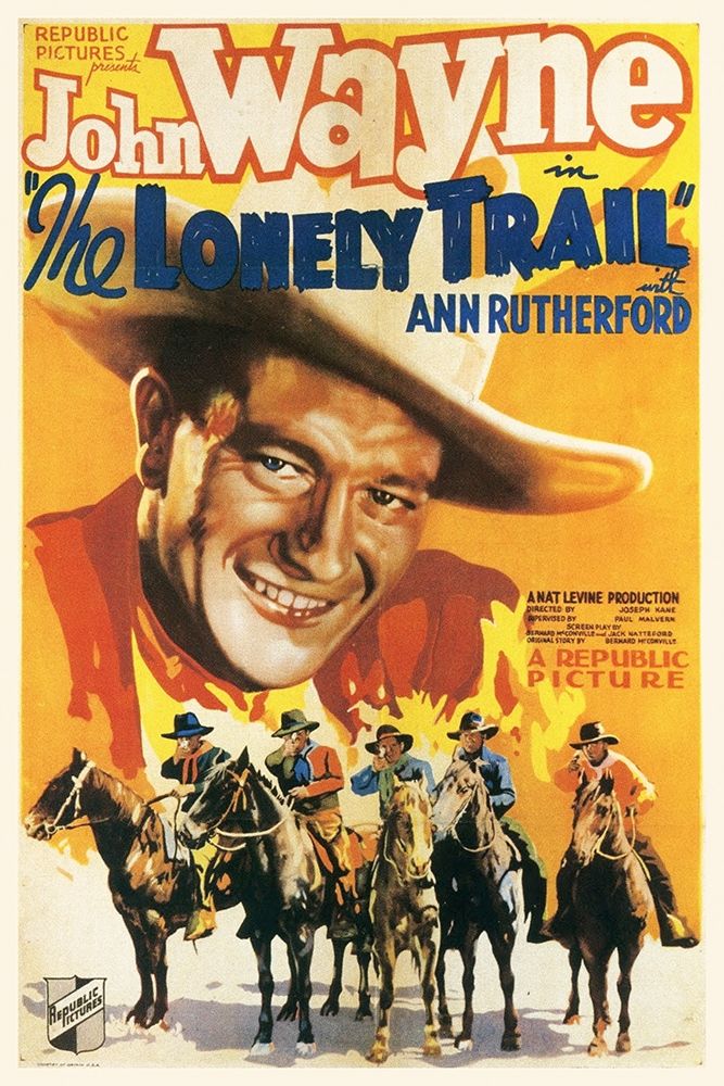Wall Art Painting id:273942, Name: The Lonely Trail with John Wayne and Ann Rutherford, Artist: Hollywood Photo Archive