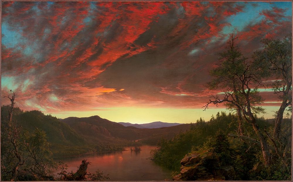 Wall Art Painting id:337327, Name: Twilight in the Wilderness, Artist: Church, Frederic Edwin