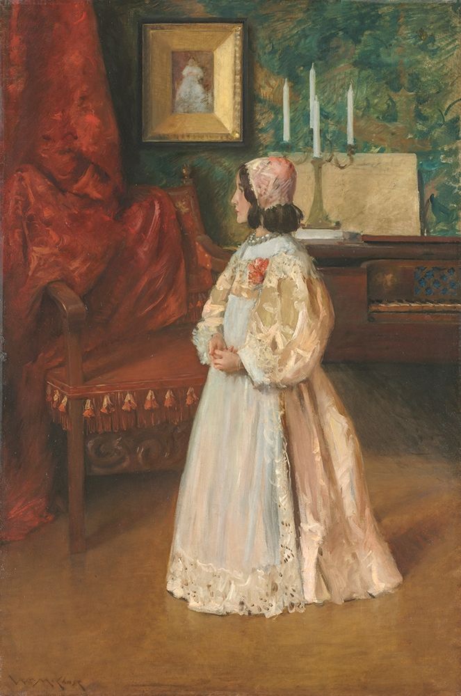 Wall Art Painting id:337384, Name: Portrait of My Daughter Alice, Artist: Chase, William Merritt