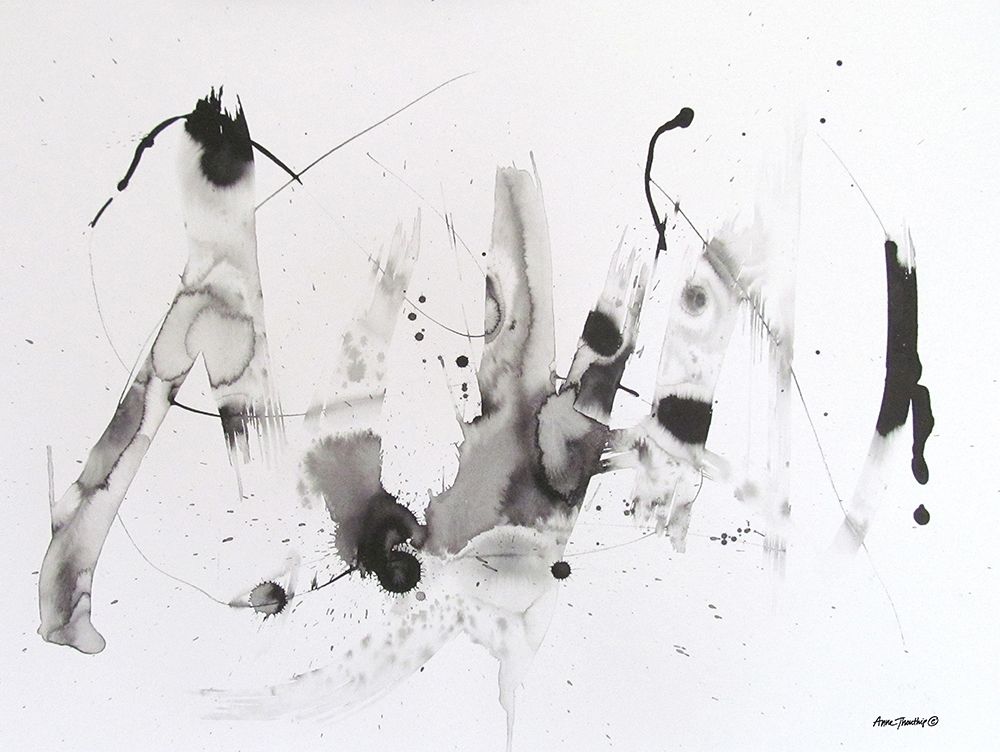 Wall Art Painting id:308874, Name: Abstract  Ink  , Artist: Thouthip, Anne