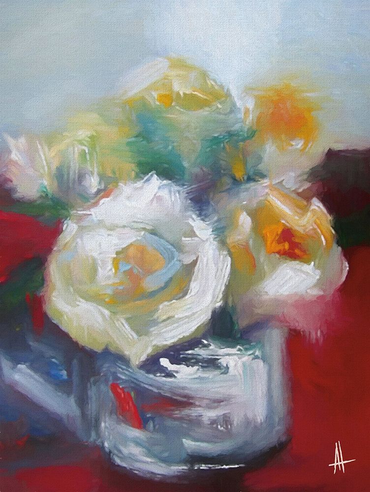 Wall Art Painting id:283130, Name: Wild Roses II, Artist: Thouthip, Anne