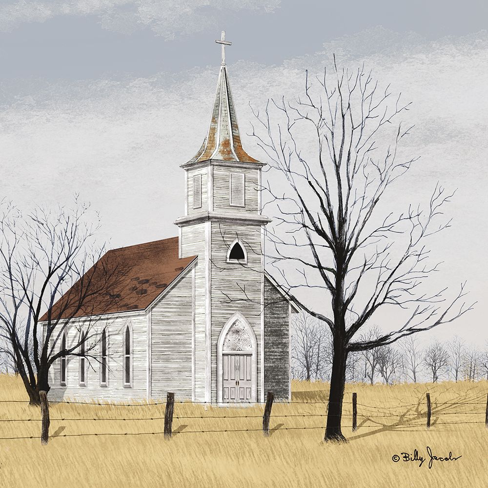 Wall Art Painting id:715974, Name: Little Church House on the Prairie II, Artist: Jacobs, Billy