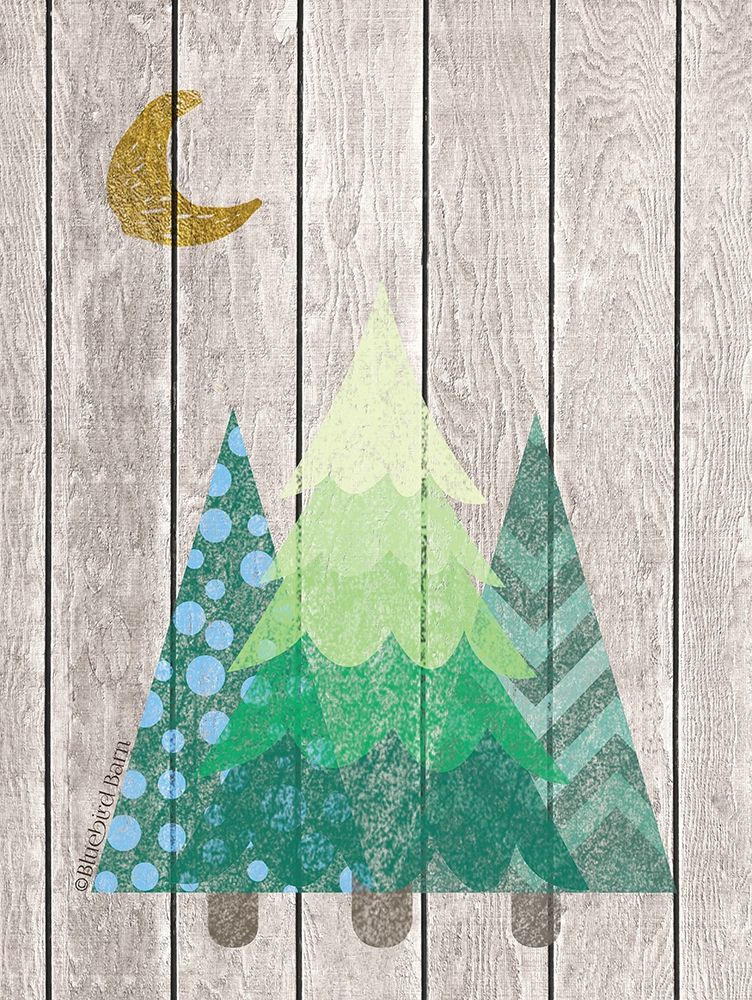 Wall Art Painting id:249163, Name: Whimsical Trees Under the Moon, Artist: Bluebird Barn