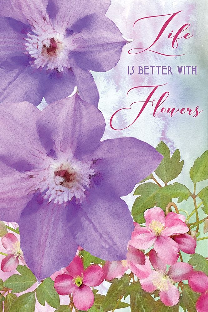 Wall Art Painting id:262481, Name: Life is Better with Flowers, Artist: Bluebird Barn