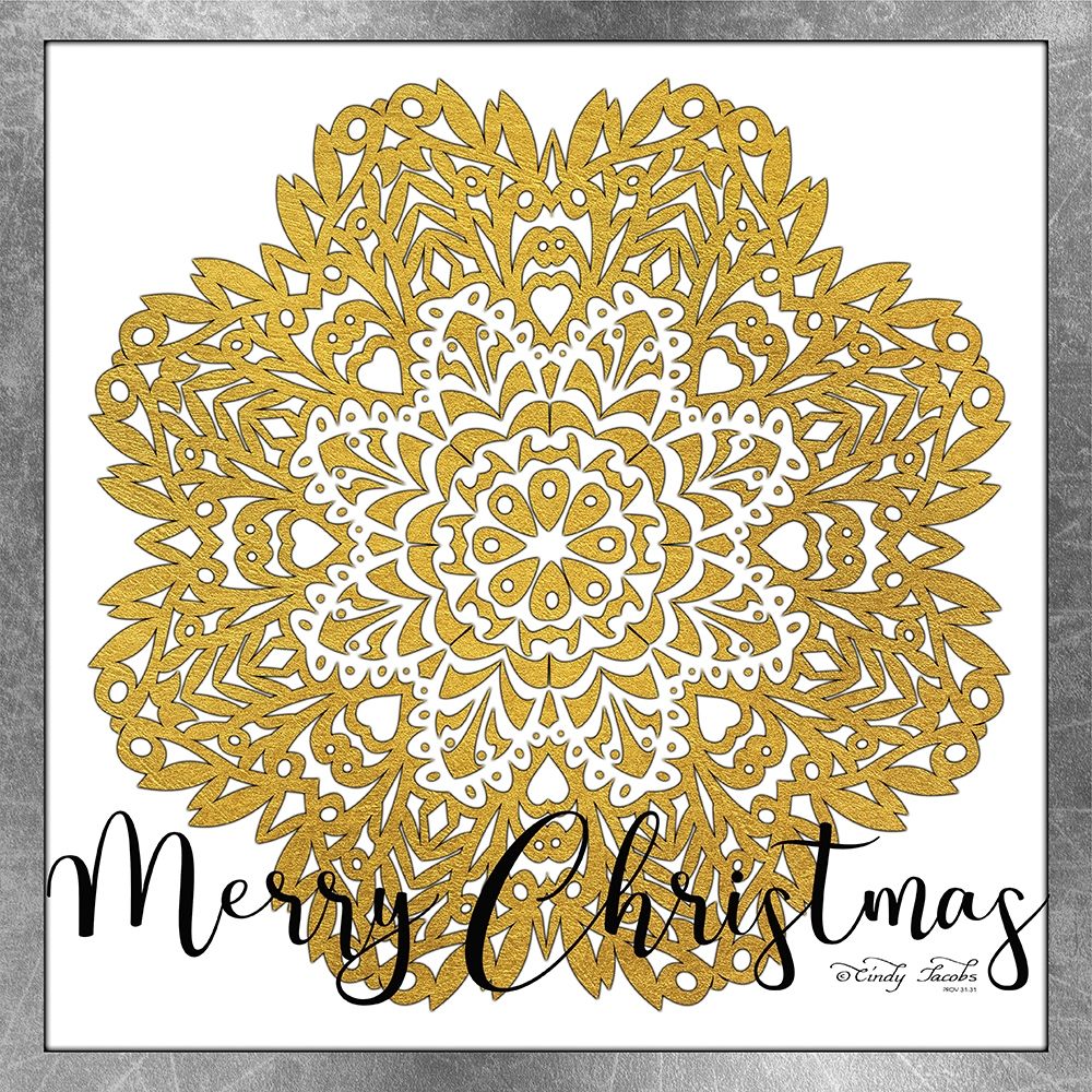 Wall Art Painting id:307837, Name: Merry Christmas Mandala  , Artist: Jacobs, Cindy