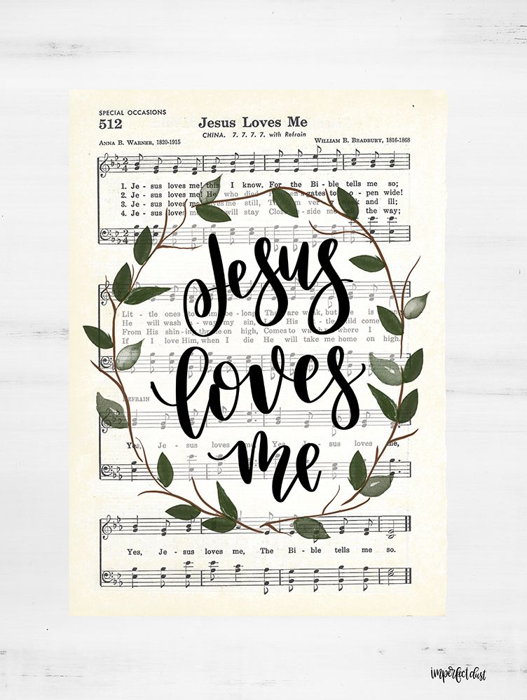 Wall Art Painting id:546137, Name: Jesus Loves Me Hymn, Artist: Imperfect Dust