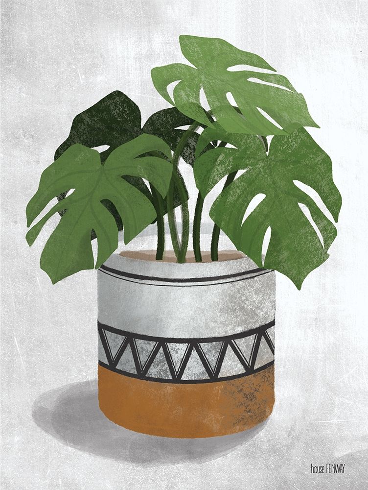 Wall Art Painting id:307866, Name: Monstera Plant, Artist: House Fenway