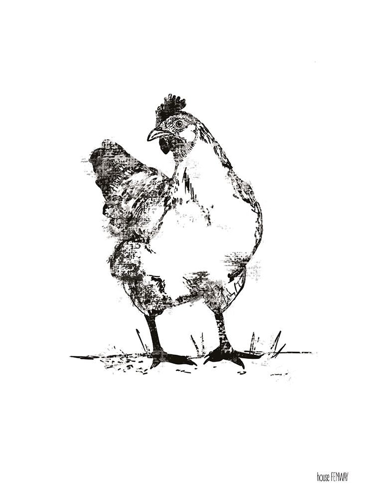 Wall Art Painting id:308928, Name: Farmhouse Chicken, Artist: House Fenway