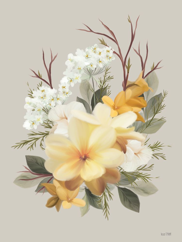 Wall Art Painting id:743327, Name: Ferns and Forsythia II, Artist: House Fenway