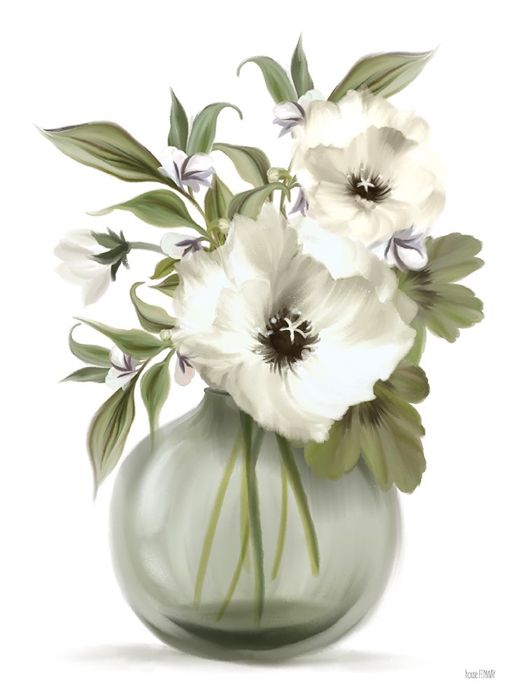 Wall Art Painting id:441896, Name: Botanical Posies, Artist: House Fenway