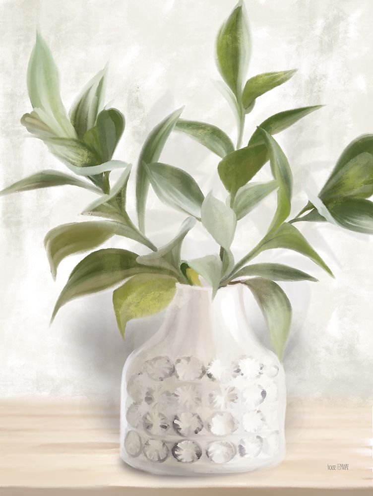 Wall Art Painting id:460471, Name: Ivory Ficus Stems, Artist: House Fenway