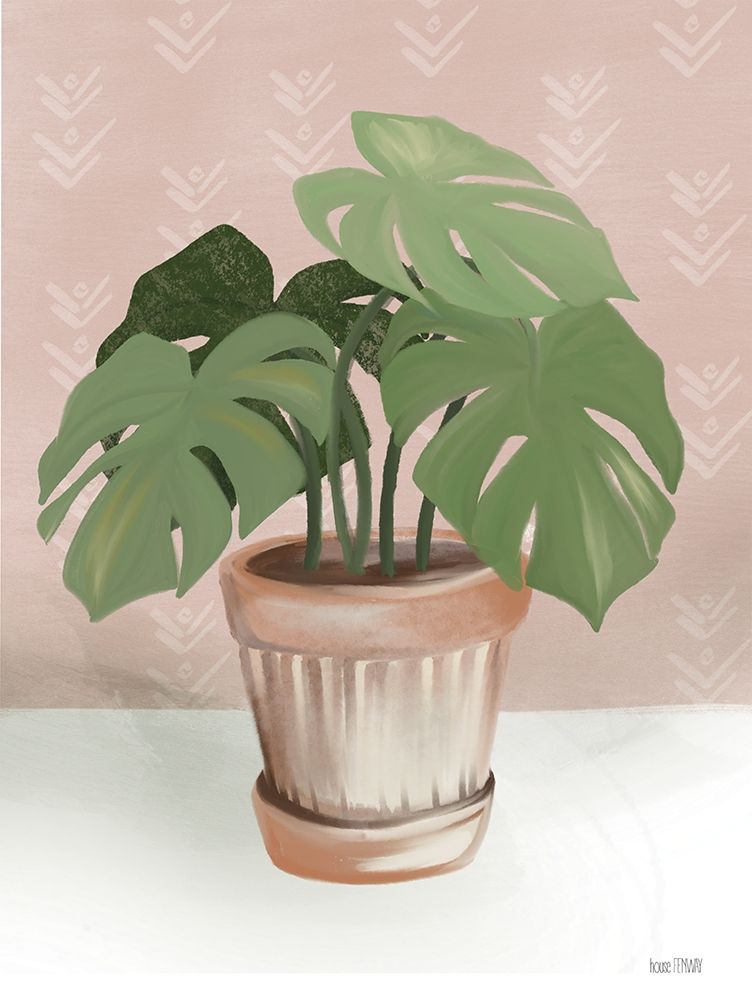 Wall Art Painting id:430585, Name: House Monstera Plant, Artist: House Fenway