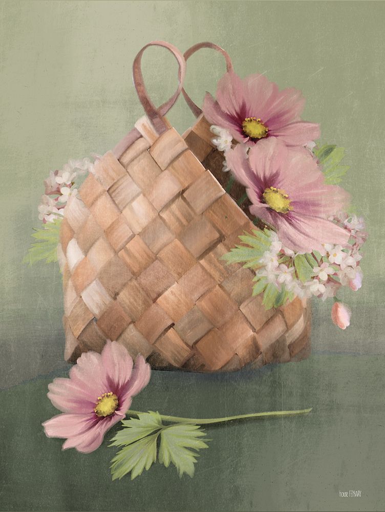 Wall Art Painting id:673017, Name: Farmhouse Daisy Basket, Artist: House Fenway