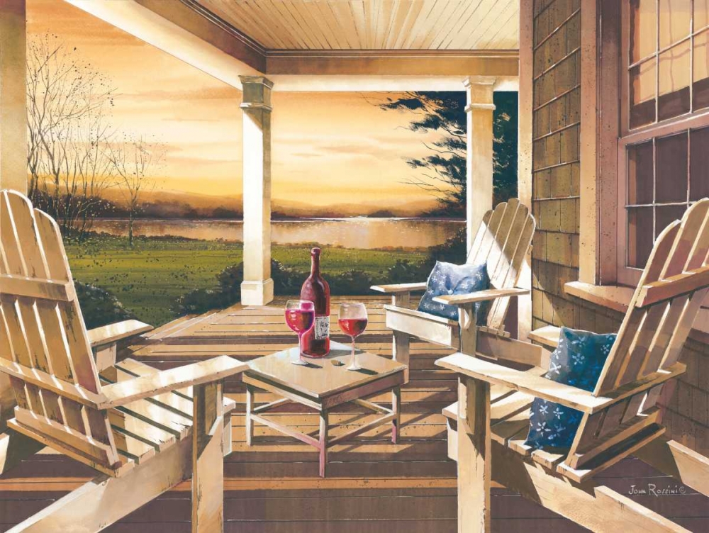 Wall Art Painting id:124733, Name: Sunset with Wine, Artist: Rossini, John