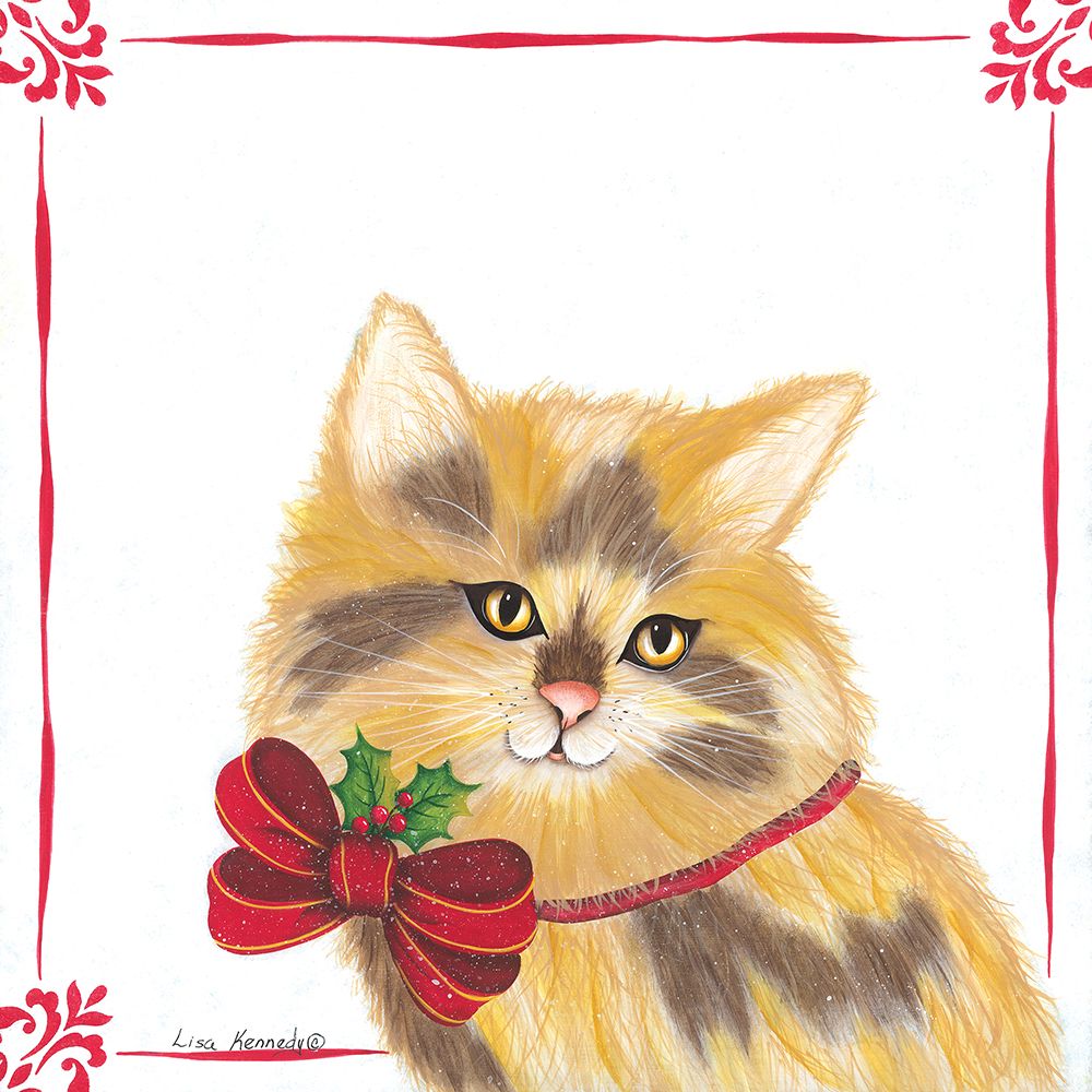Wall Art Painting id:657291, Name: Christmas Kitten, Artist: Kennedy, Lisa