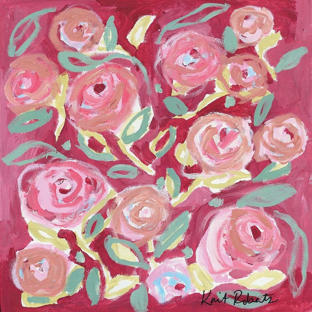 Wall Art Painting id:284428, Name: Blooming in Rose, Artist: Roberts, Kait