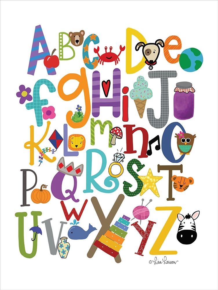 Art Print: Colorful Alphabet