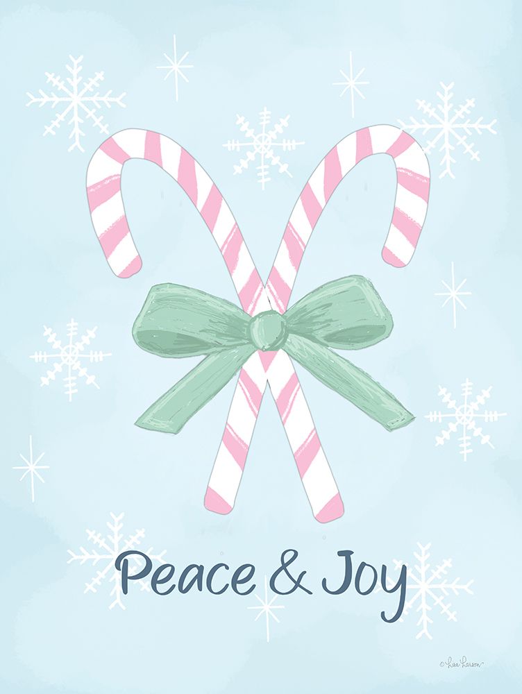 Art Print: Peace And Joy Candy Canes
