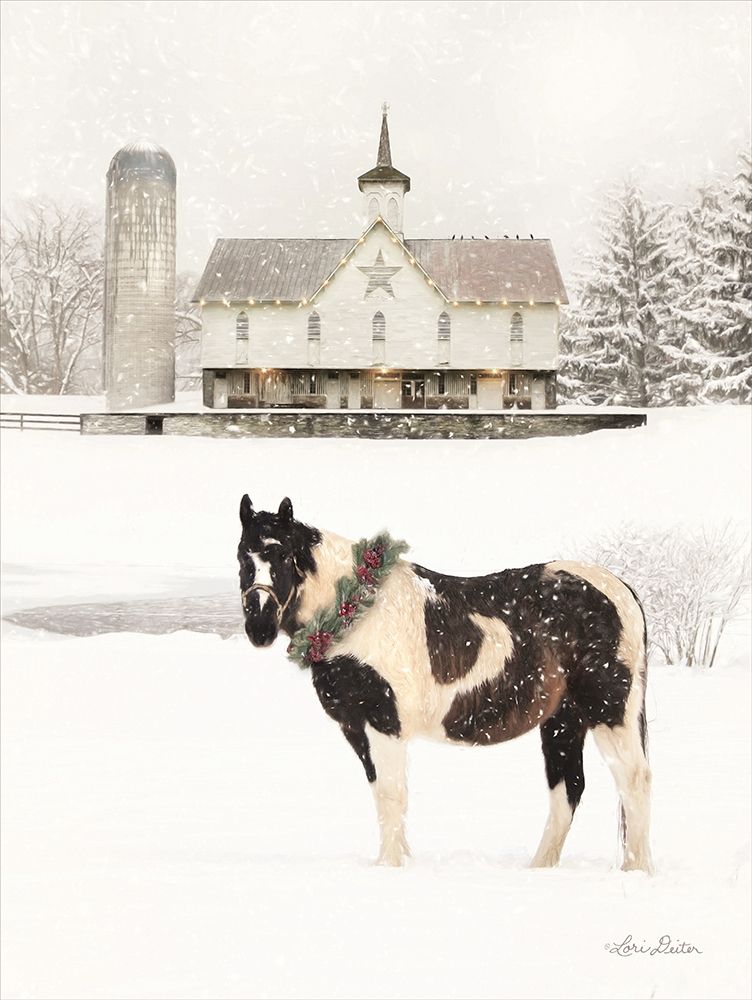 Wall Art Painting id:239569, Name: Ready for Christmas Horse , Artist: Deiter, Lori