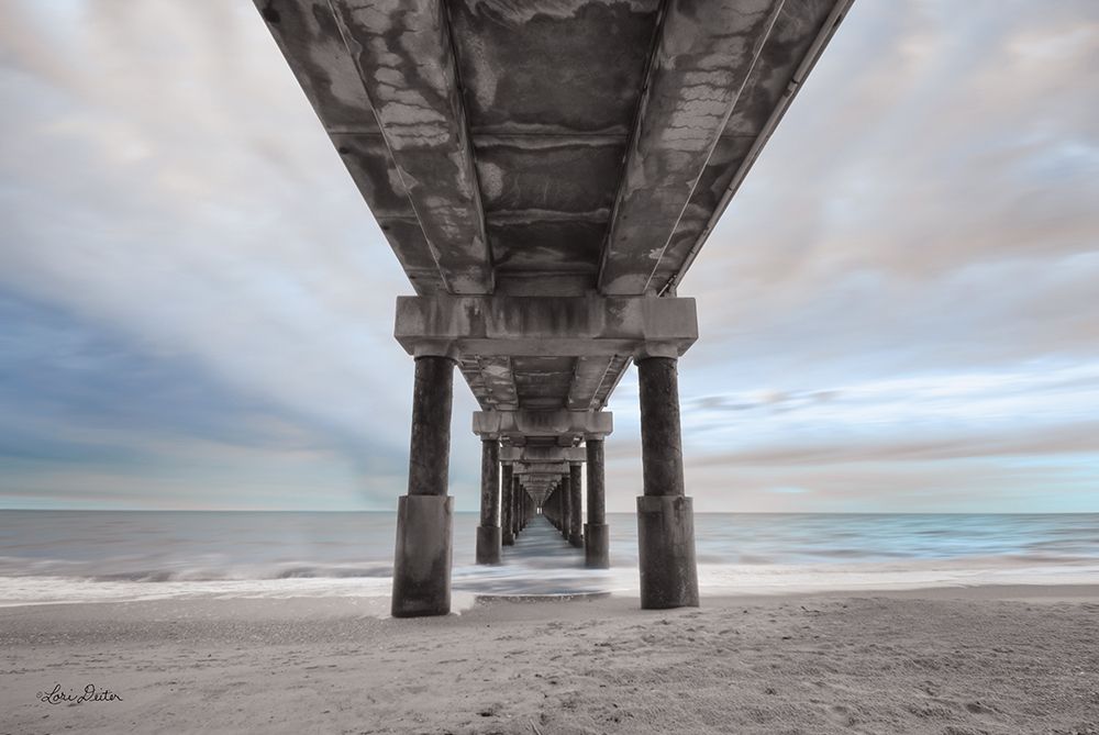 Wall Art Painting id:249219, Name: Beneath the Outer Banks Beach Pier   , Artist: Deiter, Lori