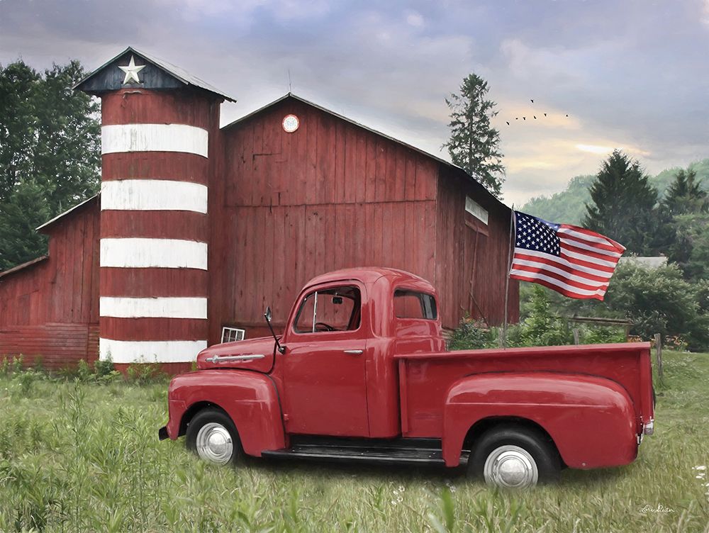 Wall Art Painting id:454954, Name: Patriotic Farm, Artist: Deiter, Lori