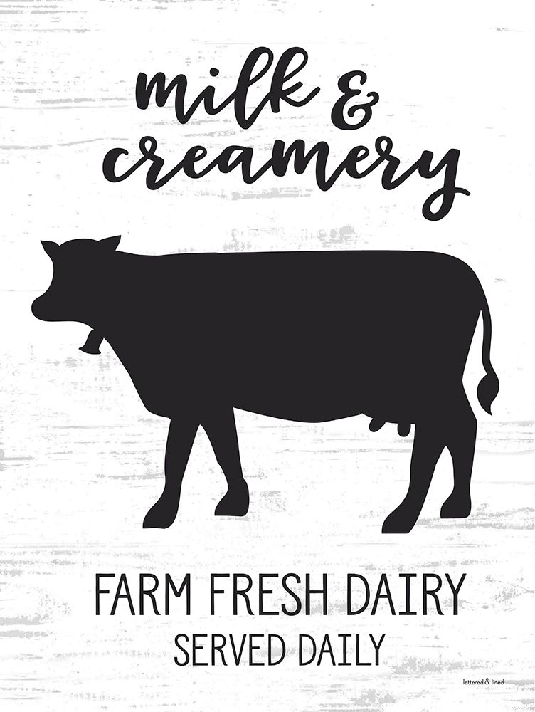 Wall Art Painting id:761919, Name: Milk And Creamery, Artist: lettered And lined
