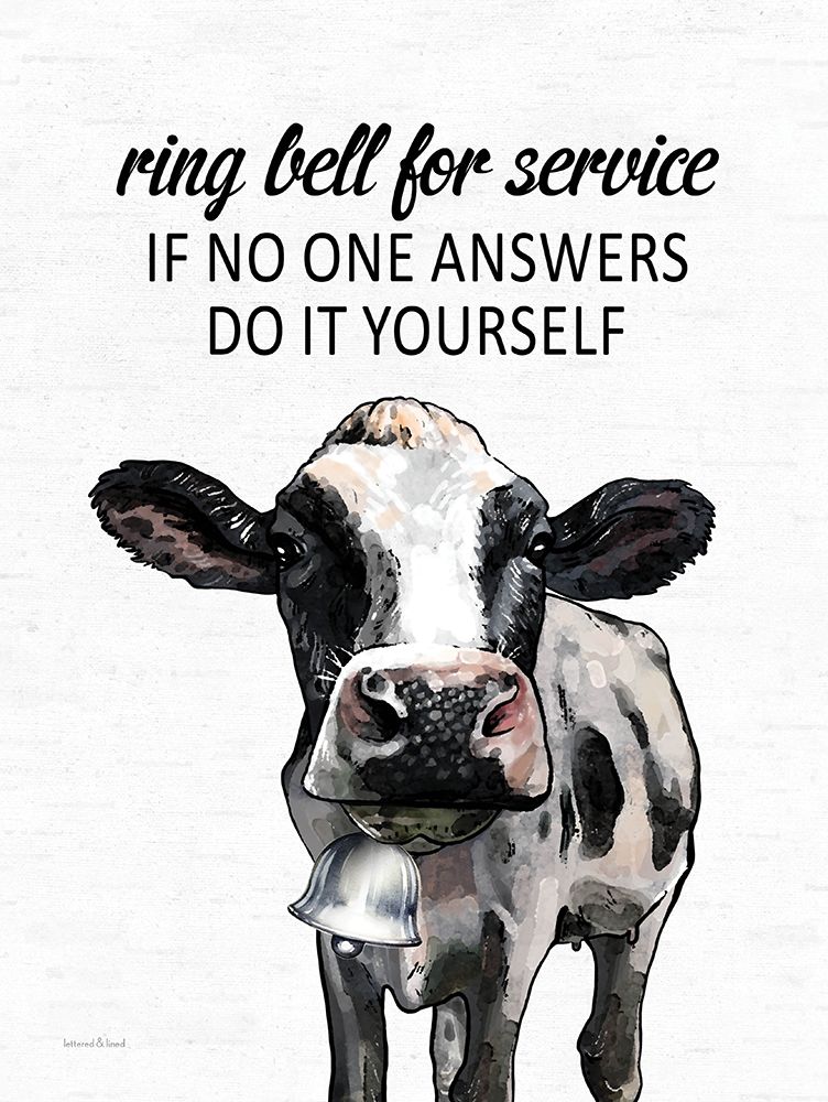 Wall Art Painting id:757080, Name: Do It Yourself Laundry Cow, Artist: lettered And lined