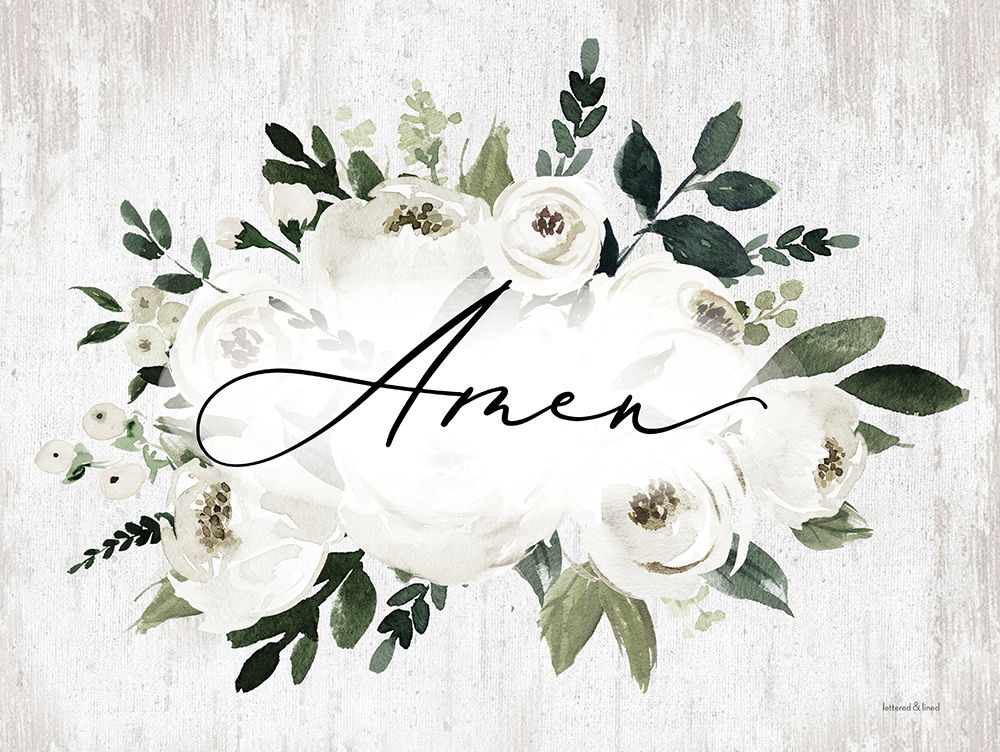 Wall Art Painting id:435326, Name: Amen, Artist: lettered And lined