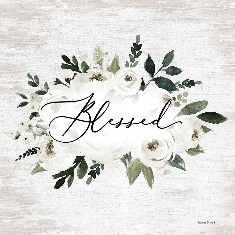 Wall Art Painting id:673128, Name: Blessed, Artist: lettered And lined