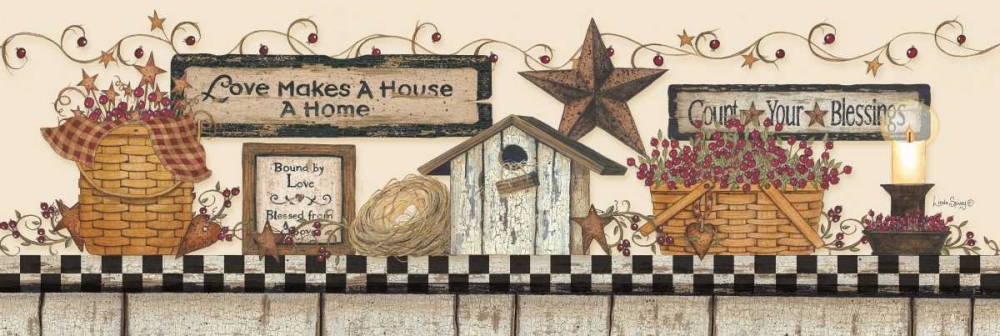 Wall Art Painting id:169790, Name: Love Makes a House a Home, Artist: Spivey, Linda