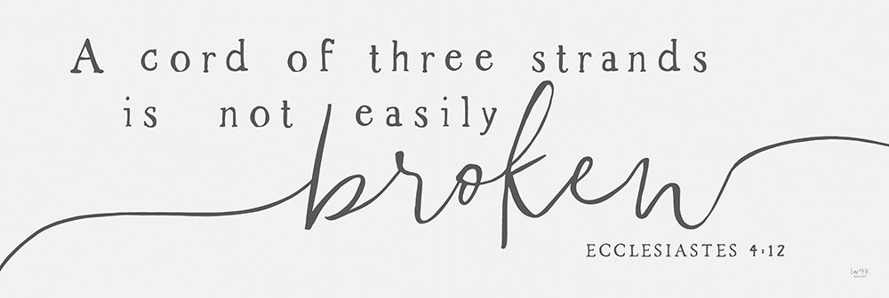 Wall Art Painting id:352969, Name: A Cord of Three Strands  , Artist: Lux + Me Designs