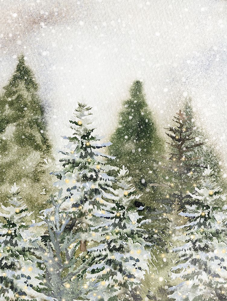 Wall Art Painting id:634786, Name: Snowy Trees, Artist: Lux + Me Designs