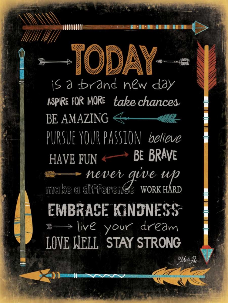 Wall Art Painting id:97282, Name: Today is a Brand New Day, Artist: Rae, Marla